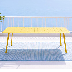 Concept Usine Table de jardin 10-12 places 234cm jaune BERGAME pas cher