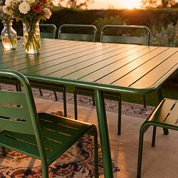 Concept Usine Table de jardin 10-12 places 234cm verte BERGAME pas cher