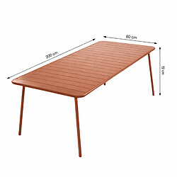 Avis Concept Usine Table de jardin 8-10 places 200cm terracotta BERGAME