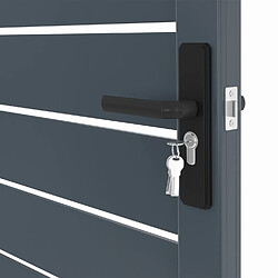 Idmarket Portillon 100x160 cm en aluminium ajouré gris anthracite pas cher