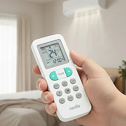 Acheter Nedis Télécommande Universelle avec Écran LCD pour Climatiseurs Split Unit Blanc
