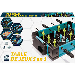 HOSTFULL A2003356 - Table de jeux 5 en 1 - Bleu sarcelle/Noir