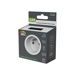 GAO Moniteur d'énergie 16A 3680W - Écran LCD supérieur - Blanc pas cher