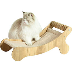 Hamac chaise longue pour chat - ZOLUX - Griffoir sisal - Espace repos - Boréal - Biege