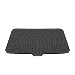 INF Tapis égouttoir incliné en silicone - Protection de comptoir de cuisine Black