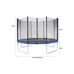 KANGUI MAXI ECO Ø360 cm - Filet, Échelle 2 marches, Housse - Bleu