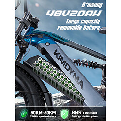 Avis Vélo Électrique KIMDYMA K3 Double Moteur 1500W, Batterie Samsung 20Ah, Autonomie 90km