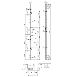 ISEO PERFORMA 7232013028 - Têtière plate - Axe 30 mm