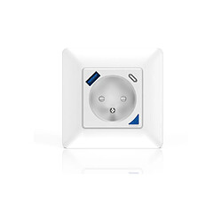 KYF Prise encastrée intelligente - 3000W - USB-A & USB-C 20W - Wi-Fi