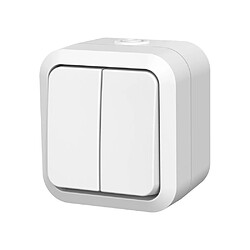 QUARX Aqua Pro - Interrupteur double surface IP55 - Blanc