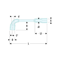 FACOM 75.8 - Clé à pipe débouchée 7 mm - 6 pans