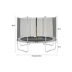 KANGUI MAXI ECO Ø430 cm - Gris - Filet, Échelle, Bâche