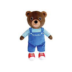 JEMINI Petit Ours Brun - 45 cm - Marron et Bleu