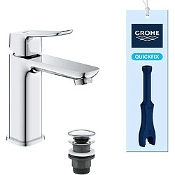 Mitigeur lavabo - GROHE DICE - Taille M - Bonde clic-clac - Chrome