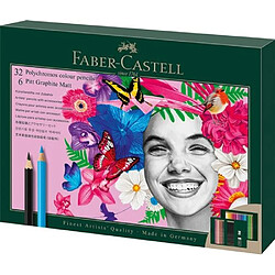 FABER-CASTELL Polychromos & Pitt Graphite Matt Malset farbsortiert, 40 St. (210053)