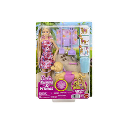 Mattel Barbie JJB46 - Set poupée et chiot interactif - Beige