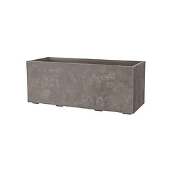 DEROMA Millennium - Bac rectangulaire 97 L - Marron - Réservoir d'eau et roulettes