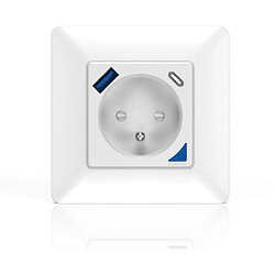 KYF Prise encastrée intelligente - 3000W - USB-A & USB-C 20W - Wi-Fi