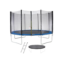 KANGUI MAXI ECO 430 cm - Trampoline rond bleu avec filet
