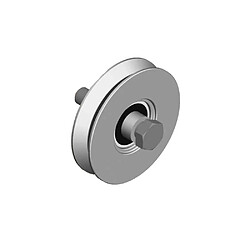 GUITEL 4321002 - Roue guide à rainure triangulaire Ø100 mm - Argent