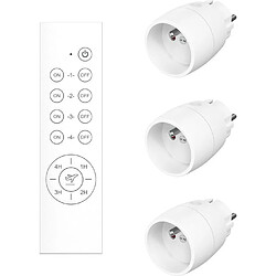 GAO Kit 3 Prises télécommandées Schuko - 30 m - Blanc