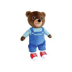 JEMINI Petit Ours Brun - 45 cm - Marron et Bleu