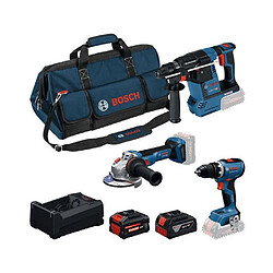 Bosch Professional 0615A500AJ - Kit 18V 3 pièces GSR/GBH/GWS