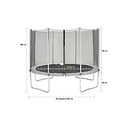 KANGUI Maxi Eco Ø360 cm - Gris - Filet, Échelle, Bâche