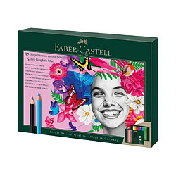 FABER-CASTELL Polychromos & Pitt Graphite Matt Malset farbsortiert, 40 St. (210053)