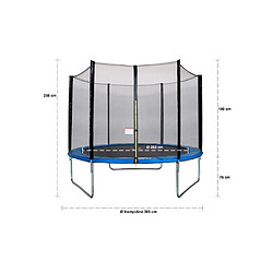 KANGUI MAXI ECO Trampoline Ø300 cm - Bleu