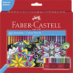 Faber-Castell FC-111260 - 60 couleurs - Boîte rouge