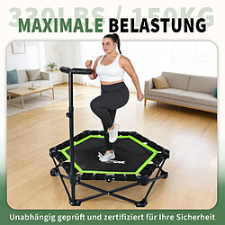Acheter ZMH Trampoline D'intérieur Pliable D. 86,5 Cm Trampoline De Fitness Max. 150kg Vert