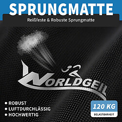 ZMH Trampoline D'intérieur Pliable D. 86,5 Cm Avec Guidon Max. 150kg Bleu