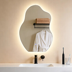 ZMH Miroir De Salle De Bain LED 50x70 Cm Intensité Variable 3000k-6500k Avec Antibuée