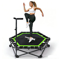 ZMH Trampoline D'intérieur Pliable D. 86,5 Cm Trampoline De Fitness Max. 150kg Vert