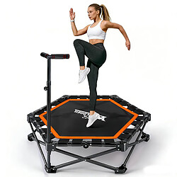 ZMH Trampoline D'intérieur Pliable D. 86,5 Cm Trampoline De Fitness Avec Guidon Max. 150kg