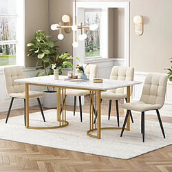 Avis Merax Table à Manger Extensible Avec Rangement-table à Manger Rectangulaire-aspect Béton-bois