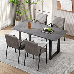 Acheter Merax Table à Manger-table Rectangulaire-style Industriel-épurée En Fer-gris
