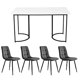 Merax Table à Manger Extensible Ovale-100/140x100x75 Cm-minimaliste Et Moderne-noir