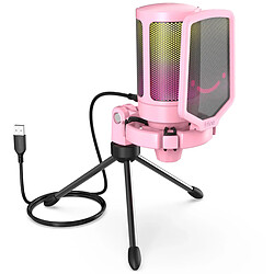 Microphone USB FIFINE Ampligame - Gaming et Streaming avec Filtre Anti-Pop, Suspension Anti