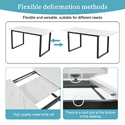 Merax Table à Manger Extensible-idéale Pour La Salon-longueur Extensible Jusqu'à 140 Cm-noir
