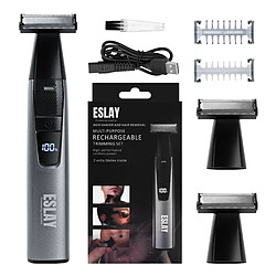 Rasoir électrique homme 3-en-1 ESLAY PRO – Tondeuse barbe, rasage de précision & entretien