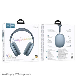 SOUNDSWEALTH HOCO W65 Happy BT – Casque Sans Fil Bluetooth 5.4, 45 d'autonomie, Micro intégré, Waterproo