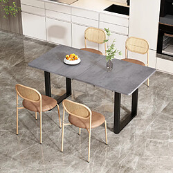 Avis Merax Table à Manger-table Rectangulaire-style Industriel-épurée En Fer-gris