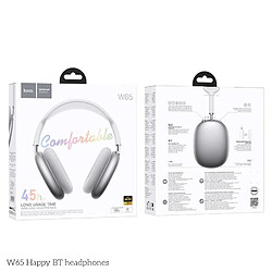 SOUNDSWEALTH HOCO W65 Happy BT – Casque Sans Fil Bluetooth 5.4, 45 d'autonomie, Micro intégré, Waterproo