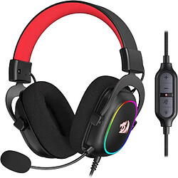 SOUNDSWEALTH Casque de jeu rétroéclairé filaire 7.1 son Surround multi-formes - Redragon H510 Zeus-X RGB
