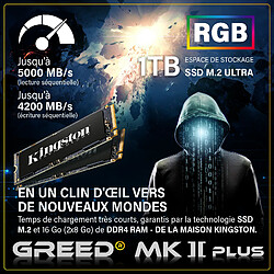 Avis GREED - MK2 Plus - Gaming PC - AMD Ryzen 7 5700X - 9060 XT - 16GO RAM - 1TB SSD - W11 Pro