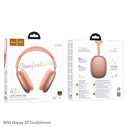 SOUNDSWEALTH HOCO W65 Happy BT – Casque Sans Fil Bluetooth 5.4, 45 d'autonomie, Micro intégré, Waterproo