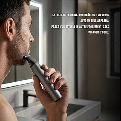 Rasoir électrique homme 3-en-1 ESLAY PRO – Tondeuse barbe, rasage de précision & entretien