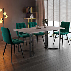 Merax Table De Salle à Manger Extensible-pour Le Salon, La Cuisine-4-6 Personnes-gris Et Boir